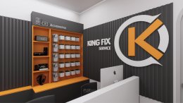 ออกแบบ ผลิต และติดตั้งร้าน : ร้าน King Fix อ.เมือง จ.บึงกาฬ